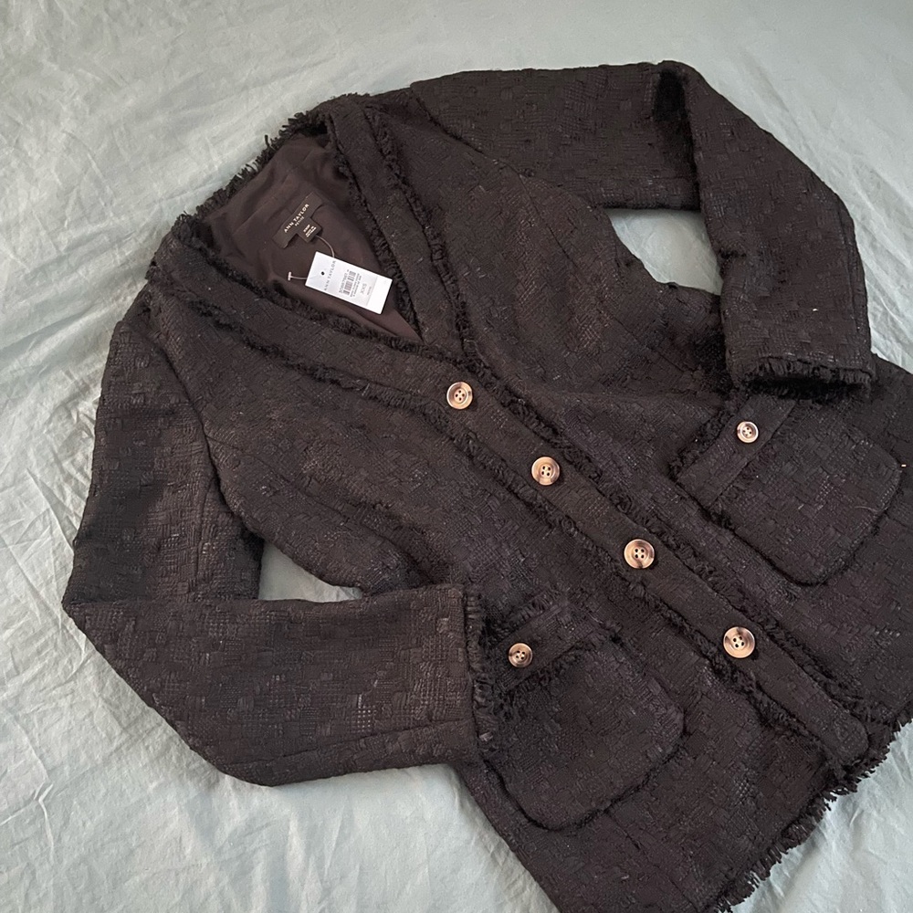 Tweed fringe jacket